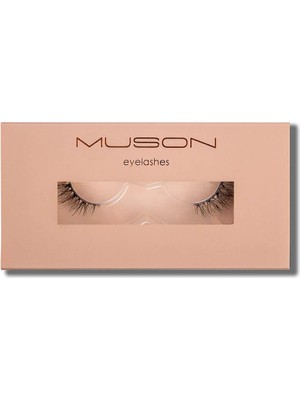 Muson Professional Yarım Kirpik Doğal Görünüm Sağlayan Siyah Renkli Makyaj Ürünü