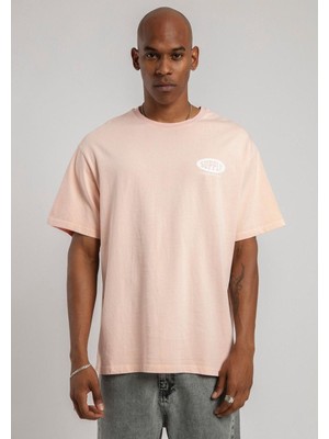 Catch Unisex Baskılı Basic Oversize Tişört Pembe Y-1085