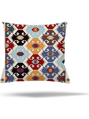 Pelangi Geometrik Flamingo Çiçek Desen Gizli Fermuarlı Yastık Kılıfı Kırlent Kılıfı Koltuk Yastık Kılıfı