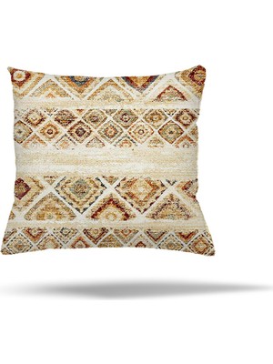 Pelangi Patchwork Çiçek Desen Etnik Gizli Fermuarlı Yastık Kılıfı Kırlent Kılıfı Koltuk Yastık Kılıfı