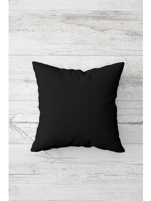 Pelangi Düz Renk Antrasit Çift Tarafı Baskılı Gizli Fermuarlı Yastık Kılıfı Kırlent Koltuk Yastık Kılıfı