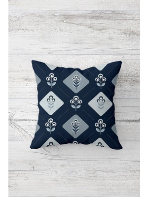 Pelangi Piti Çiçekli Çift Tarafı Baskılı Gizli Fermuarlı Yastık Kılıfı Kırlent Koltuk Yastık Kılıfı