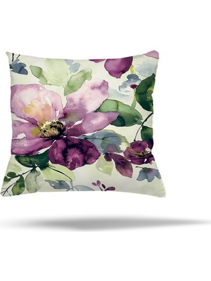 Pelangi Yaprak Desenli Gizli Fermuarlı Yastık Kılıfı Kırlent Kılıfı Koltuk Yastık Kılıfı