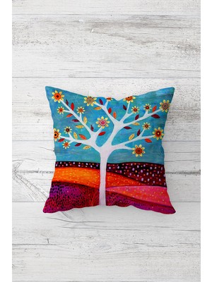 Pelangi Çift Tarafı Baskılı Gizli Fermuarlı Dekoratif Yastık Kılıfı Kırlent Kılıfı Koltuk Yastık Kılıfı