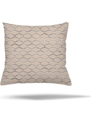 Pelangi Geometrik Karo Zigzak Kilim Desen Gizli Fermuarlı Yastık Kılıfı Kırlent Kılıfı