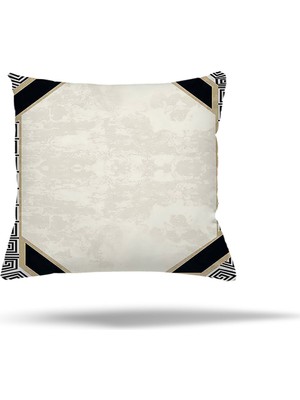 Pelangi Çiçekli Mermer Batik Desengizli Fermuarlı Yastık Kılıfı Kırlent Kılıfı Koltuk Yastık Kılıfı