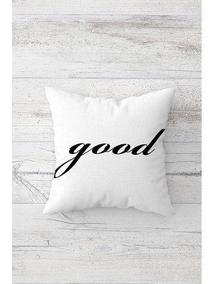 Pelangi I?yi Yazılı Çift Tarafı Baskılı Gizli Fermuarlı Yastık Kılıfı Kırlent Koltuk Yastık Kılıfı