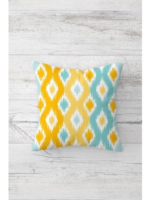 Pelangi Soft Renkler Geometrik Desen Çift Tarafı Baskılı Gizli Fermuarlı Yastık Kılıfı Kırlent Yastık Kılıfı