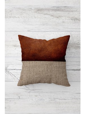 Pelangi Jüt Desen Renk Geçişli Çift Tarafı Baskılı Gizli Fermuarlı Yastık Kılıf Kırlent Koltuk Yastık Kılıfı