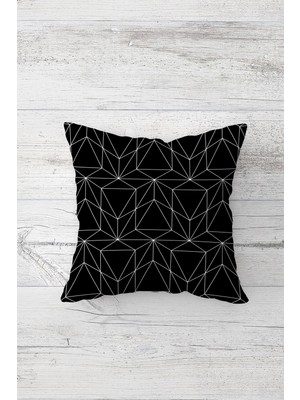 Pelangi Geometrik Yıldız Çizgili Çift Tarafı Baskılı Gizli Fermuarlı Yastık Kırlent Koltuk Yastık Kılıfı