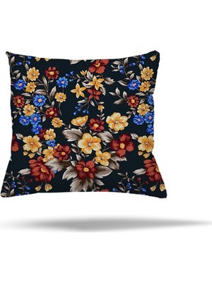 Pelangi Ada Manzara Desen Gizli Fermuarlı Yastık Kılıfı Kırlent Kılıfı Koltuk Yastık Kılıfı