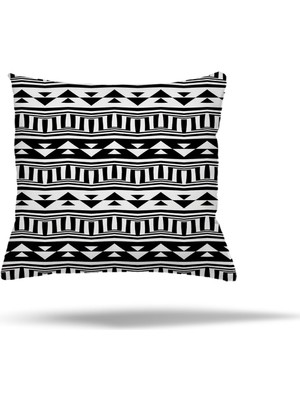 Pelangi Geometrik Kilim Etnik Desenli Afrika Gizli Fermuarlı Yastık Kılıfı Kırlent Kılıfı Yastık Kılıfı