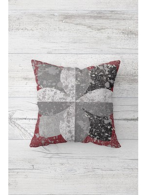 Pelangi Eskitme Tema Yonca Desen Çift Tarafı Baskılı Gizli Fermuarlı Yastık Kırlent Koltuk Yastık Kılıfı