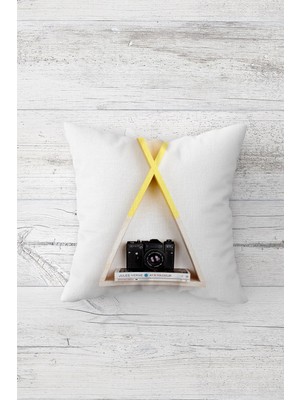 Pelangi Fotoğrafçı Sanat Temalı Çift Tarafı Baskı Gizli Fermuarlı Yastık Kılıfı Kırlent Koltuk Yastık Kılıfı