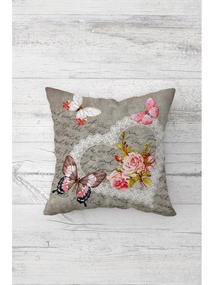 Pelangi Çift Tarafı Baskılı Gizli Fermuarlı Dekoratif Yastık Kılıfı Kırlent Kılıfı Koltuk Yastık Kılıfı