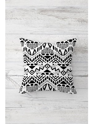 Pelangi Mandala Desenli Çift Tarafı Baskılı Gizli Fermuarlı Yastık Kılıfı Kırlent Koltuk Yastık Kılıfı