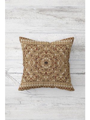 Pelangi Etnik Desen Çift Tarafı Baskılı Gizli Fermuarlı Yastık Kılıfı Kırlent Koltuk Yastık Kılıfı