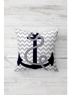 Pelangi Çapalı Zigzaglı Çift Tarafı Baskılı Gizli Fermuarlı Yastık Kılıfı Kırlent Koltuk Yastık Kılıfı