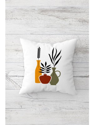 Pelangi Iskandinav Stili Çift Taraflı Baskı Gizli Fermuar Yıkanabilir Leke Tutmaz Dekoratif Kırlent Kılıf