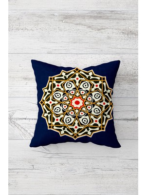 Pelangi Etnik Çini Geleneksel Motif Çift Taraflı Gizli Fermuarlı Yastık Kılıfı Kırlent Koltuk Yastık Kılıfı