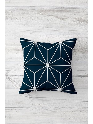 Pelangi Geometrik Desen Çift Tarafı Baskılı Gizli Fermuarlı Yastık Kılıfı Kırlent Koltuk Yastık Kılıfı