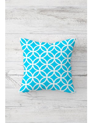 Pelangi Iç Içe Geometrik Şekiller Çift Taraflı Gizli Fermuarlı Yastık Kılıfı Kırlent Koltuk Yastık Kılıfı