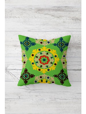 Pelangi Etnik Geometrik Motifli Çift Tarafı Baskılı Gizli Fermuar Yastık Kılıfı Kırlent Koltuk Yastık Kılıfı