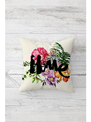 Pelangi Çift Tarafı Baskılı Gizli Fermuarlı Dekoratif Yastık Kılıfı Kırlent Kılıfı Koltuk Yastık Kılıfı