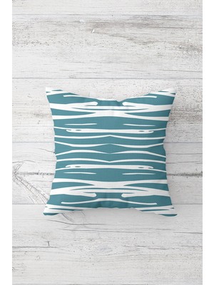 Pelangi Geometrik Renk Geçişli Çift Tarafı Baskı Gizli Fermuar Yastık Kılıfı Kırlent Koltuk Yastık Kılıfı