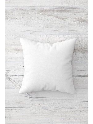 Pelangi Düz Beyaz Çift Tarafı Baskılı Gizli Fermuarlı Yastık Kılıfı Kırlent Koltuk Yastık Kılıfı