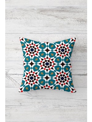 Pelangi Etnik Geometrik Motif Çift Tarafı Baskılı Gizli Fermuarlı Yastık Kılıfı Kırlent Koltuk Yastık Kılıfı