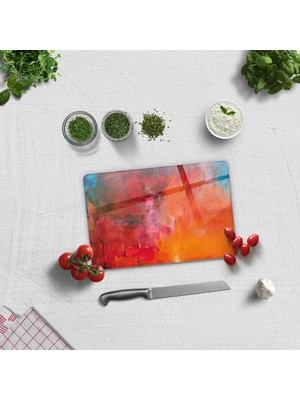 Decorita Renkli Yağlıboya | Cam Kesme Tahtası - Cam Kesme Tablası | 20cm x 30cm