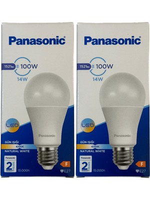 Panasonic 14W (100W) 4000K (Günışığı) E27 Duylu LED Ampul (2 Adet)