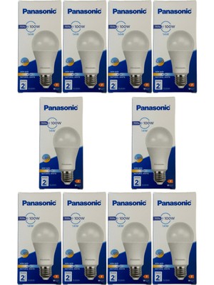 Panasonic 14W (100W) 4000K (Günışığı) E27 Duylu LED Ampul (10 Adet)