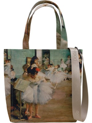 Kadın Vegan Çok Renkli Large Tote Bag - La Classe de Danse Tasarım