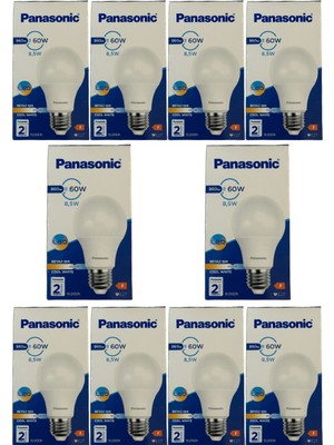 Panasonic 8,5W (60W) 6500K (Beyaz Işık) E27 Duylu LED Ampul (10 Adet)