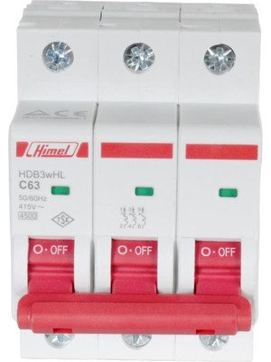 Himel 3X63A 4.5ka C Eğrisi Otomatik Sigorta