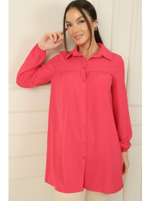 By Saygı Önü Roba Büzgülü Gömlek