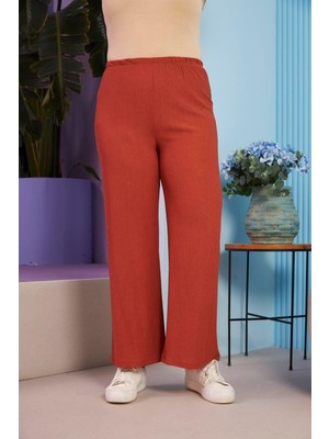 Rmg Hscstore Bürümcük Kumaş Büyük Beden Kiremit Pantolon - 1725