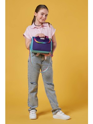 Coral High Kids Mor Rainbow Fermuarlı Thermo Beslenme Çantası 5 Litre Kapasiteli Polyester