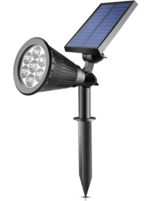 Sekatech 7W 6400K Beyaz LED Işık Güneş Enerjili Kazıklı Çim Lambası Cata Solar Bahçe Armatürü