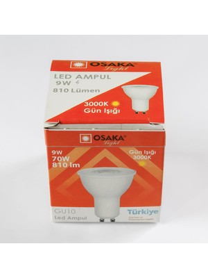 Osaka GU10 9W Gün Işığı LED Ampul Pro 901 ( 6 Adet )