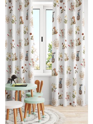 Bertille Home Çocuk ve Bebek Odası Fon Perde Tek Kanat (Child Room Curtain)