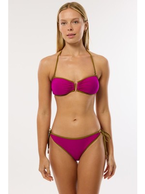 Ayyıldız 4517 Fuşya Straplez Bikini Takımı
