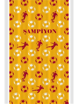 Bertille Home Çocuk ve Bebek Odası Taraftar Futbol Serisi Fon Perde Tek Kanat (Child Room Curtain)