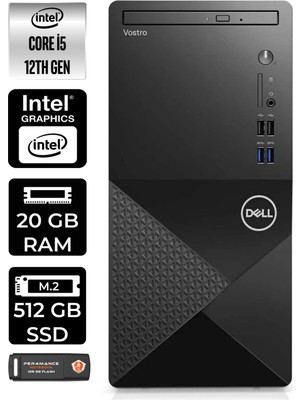 Dell Vostro 3910MT Intel Core I5 12400 20GB 512GB SSD W11H N7519VDT3910 & Masaüstü Bilgisayar & Per4 USB Bellek N7519VDT3910P367
