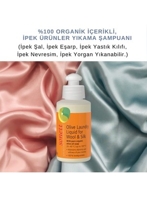Sonett Ipek Şal, Eşarp, Yorgan Yastık Kılıfı Için 120 ml Organik Yıkama Şampuanı Deterjanı
