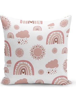 Bertille Home Çocuk Bebek Serisi Çift Tarafı Dijital Baskılı Kırlent Kılıfı (Kids Children Cushion Cover)
