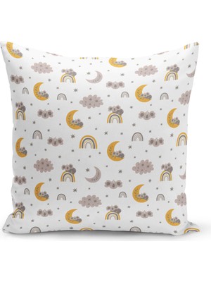 Bertille Home Çocuk Bebek Serisi Çift Tarafı Dijital Baskılı Kırlent Kılıfı (Kids Children Cushion Cover)
