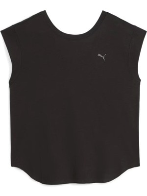 Puma STUDIO FOUNDATIONS TEE Siyah Kadın Kısa Kol T-Shirt